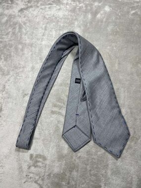Angelo Galasso Laine Wool Neck Tie Men's Gray Made in Italy